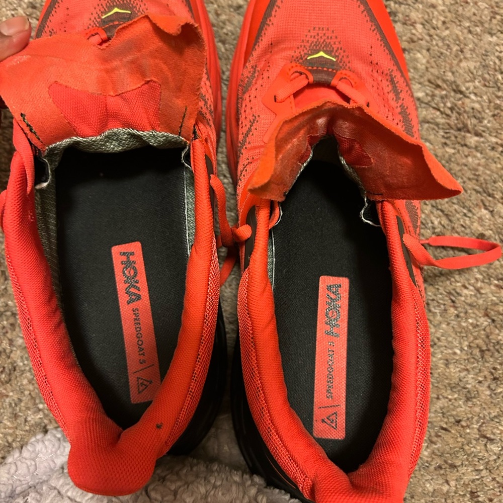 HOKA SPEEDGOAT 5 Men's Shoes in Vibrant Orange /  GORE-TEX /  Vibram - Picture 6 of 6